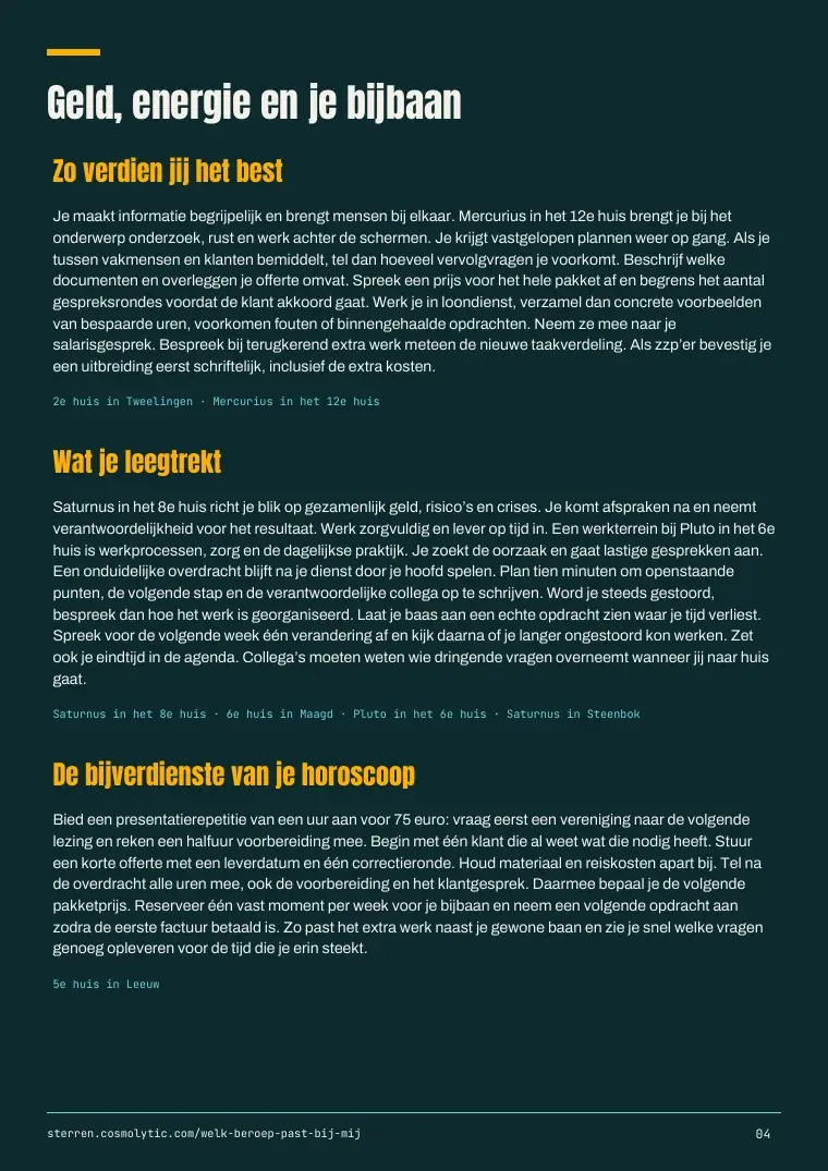 Miriams voorbeeld-PDF, pagina 4: geld, energie en bijverdienen